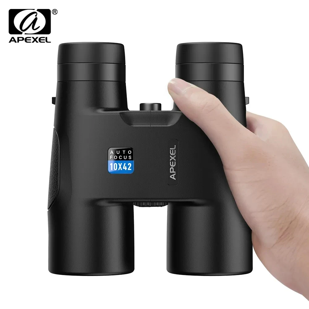 APEXEL 10x42 HD Professional Binoculars Long Range Powerful Telescope Auto Focus Roof BAK4 Prism Telescope For Hunting Camping