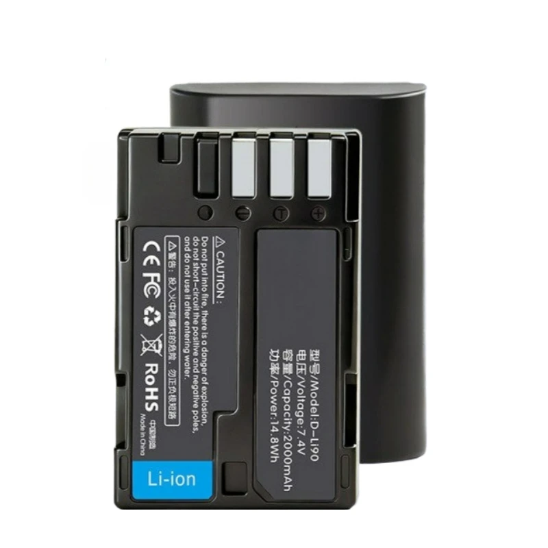 New Replacement Rechargeable Camera Battery 7.4V 2000mAh D-LI90 for Pentax K01 K1 K3 K5 K7 K32 K-52 645Z 645D view 5