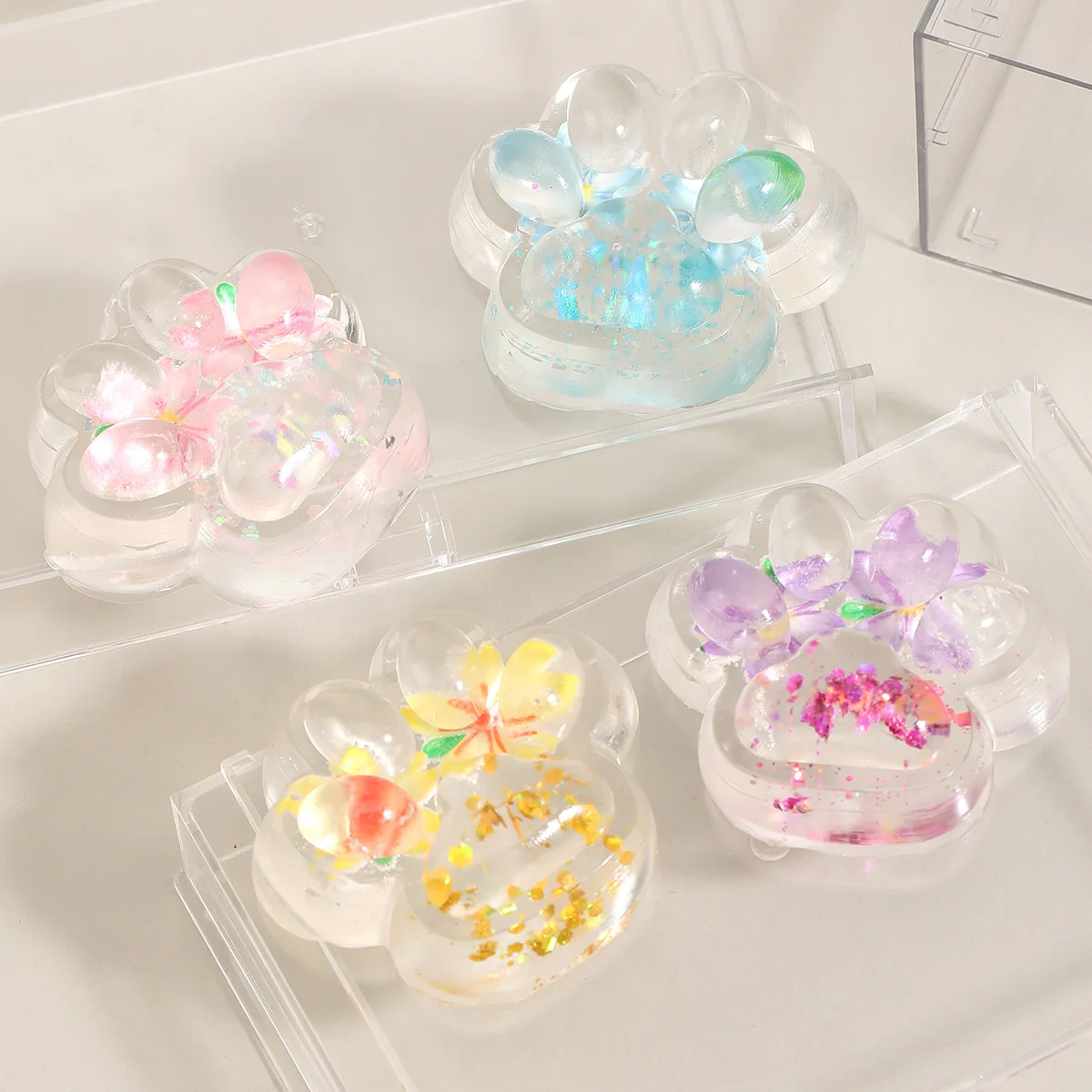 1 stücke 2025 Neue Design Katze Pfote Squeeze Zappeln Spielzeug Weiche Langsam Rebound Stress Relief Spielzeug Prise Dekompression Geschenk entlüften Sensorischen Spielzeug