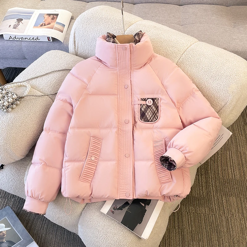 Abrigo de algodón acolchado ort para mujer, abrigo de algodón con cuello levantado, nuevo diseño de invierno, ropa de abrigo pequeña con sentido