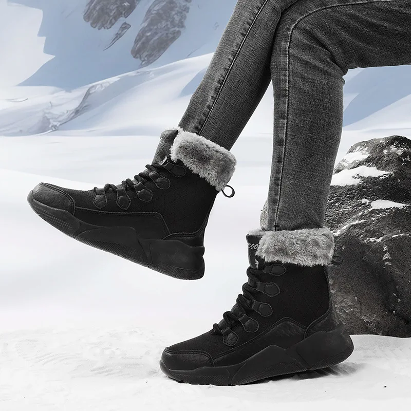 Cold Resistance -30℃ Women & Girls Hiking Shoes Fashion Winter Outdoor Snow Boots Waterproof Size 36-42