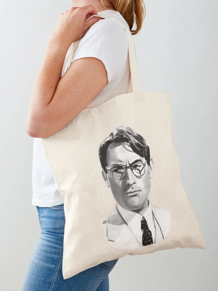 

Atticus (black and white) Tote Bag shopping cart bags custom fabric bag Big bag women hand ladies