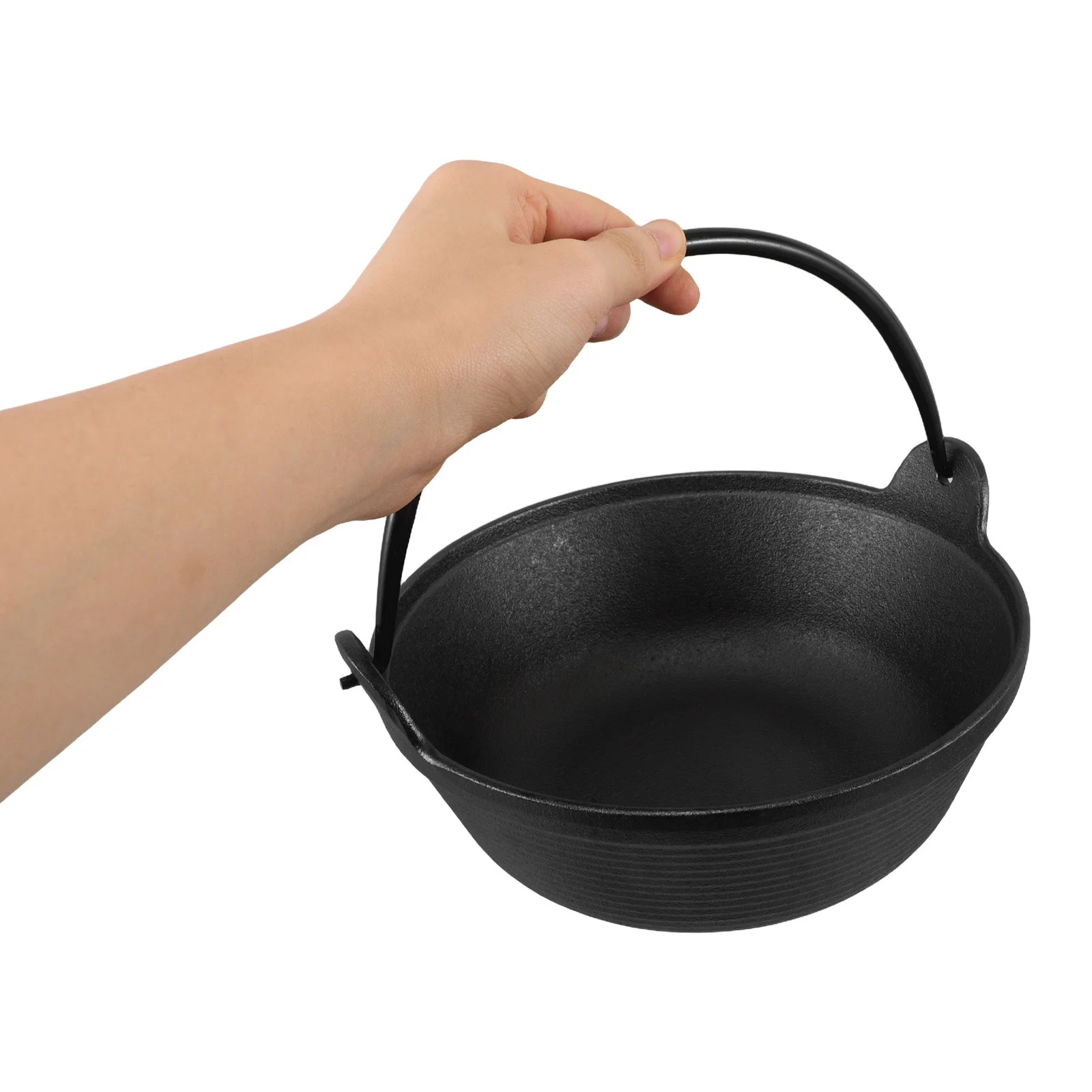

Japanese Style Cast Iron Sukiyaki Pot Thickened Cooking Cauldron Outdoor Hotpot Picnic Simmer Pot Essential Kitchen Cookware