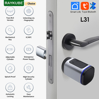 RAYKUBE L31 Tuya BLE Smart Fingerprint Electronic Door Lock 60/70mm Cylinder Lock With Tuya/ Smart Life APP/Keys/IC Card Unlock