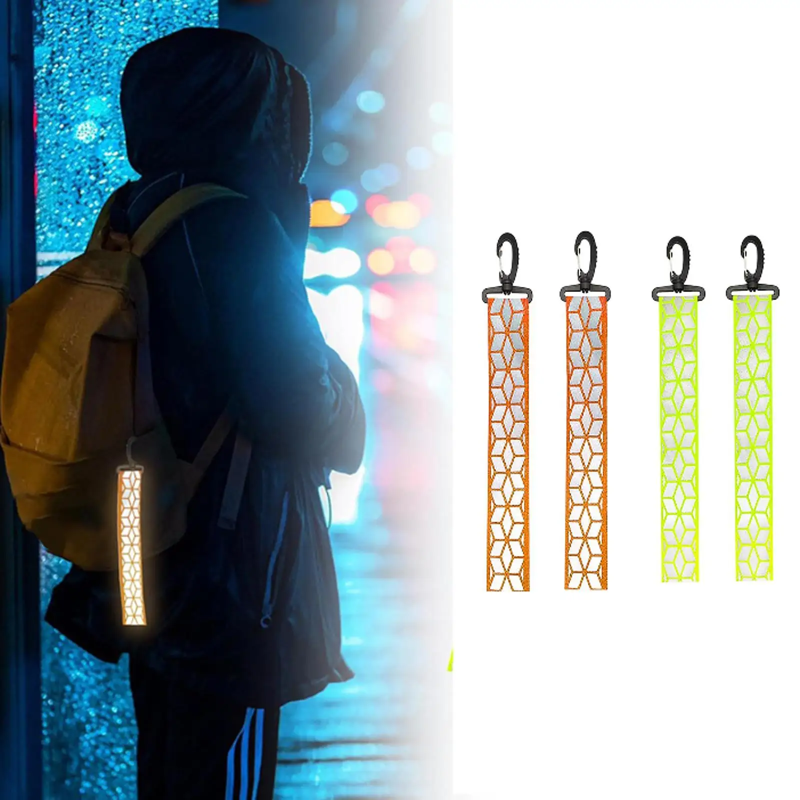 

Безопасный подвесной светильник-отражатель, портативный многофункциональный велосипедный бег, светоотражающий брелок, светоотражающие бирки, светоотражающие полосы