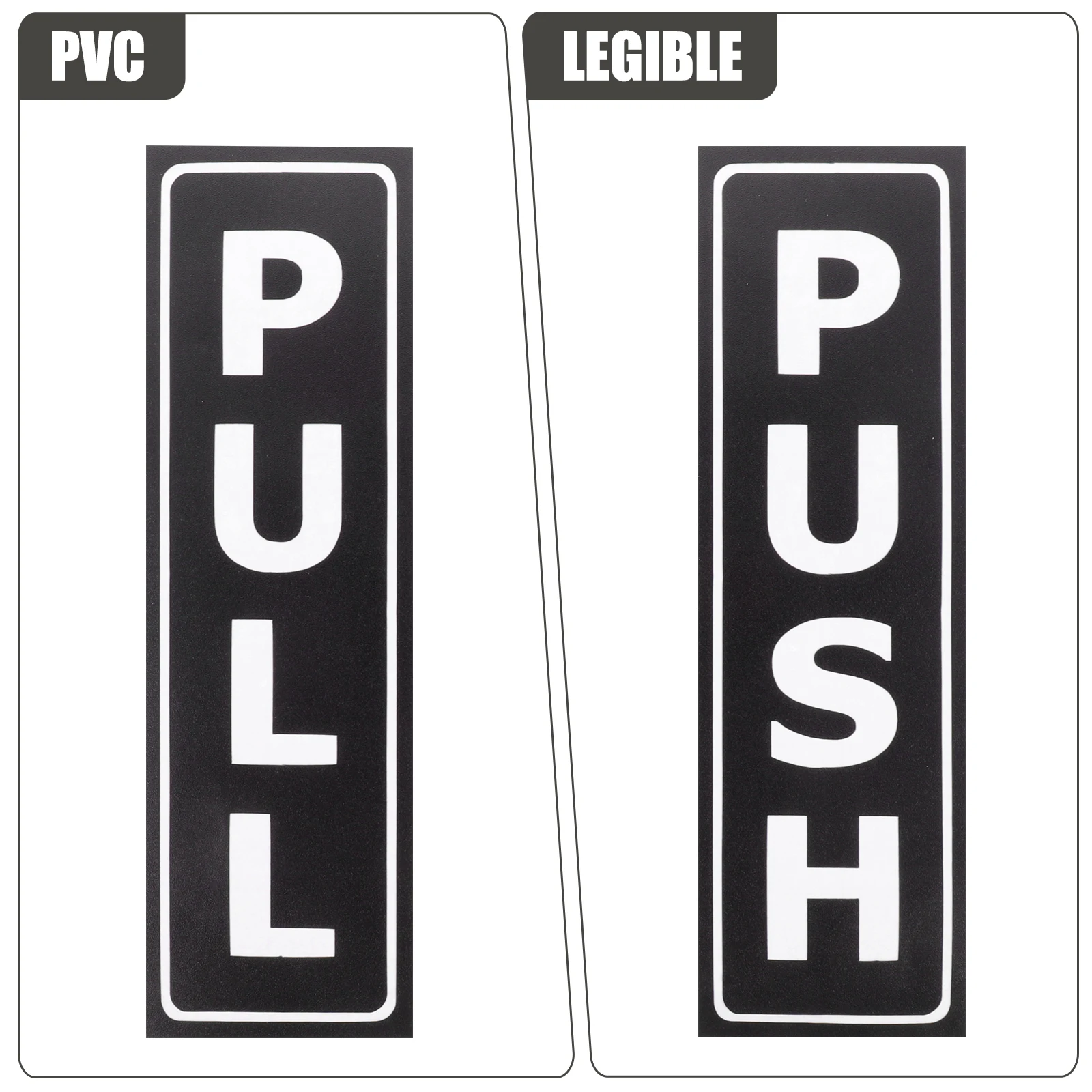 

6pcs Push Pull Door Reusable Removable Round Decals For Bathroom Home Office Store Glass Surfaces Hollowed Letter Sign Door