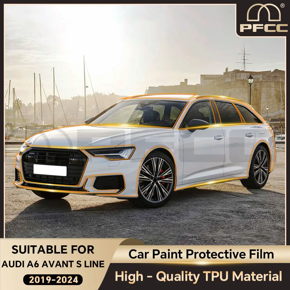 

For Audi A6 Avant S Line 2019-2024 Paint Protection Film Clear Bra Anti-Scratch Car Body Pre-cut PPF Invisible Resistant Cover