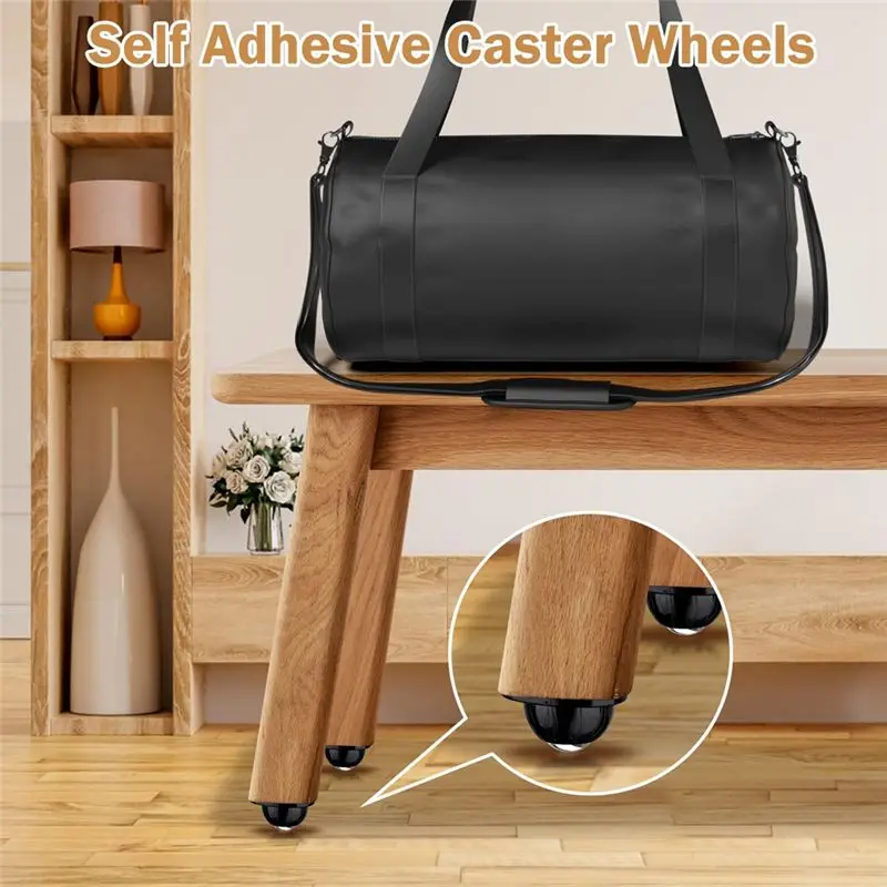 ABJN-Furniture Small Rubber Feet-Swivel Ball Casters For Electrical Appliances Mop Buckets Table Legs Flower Pots