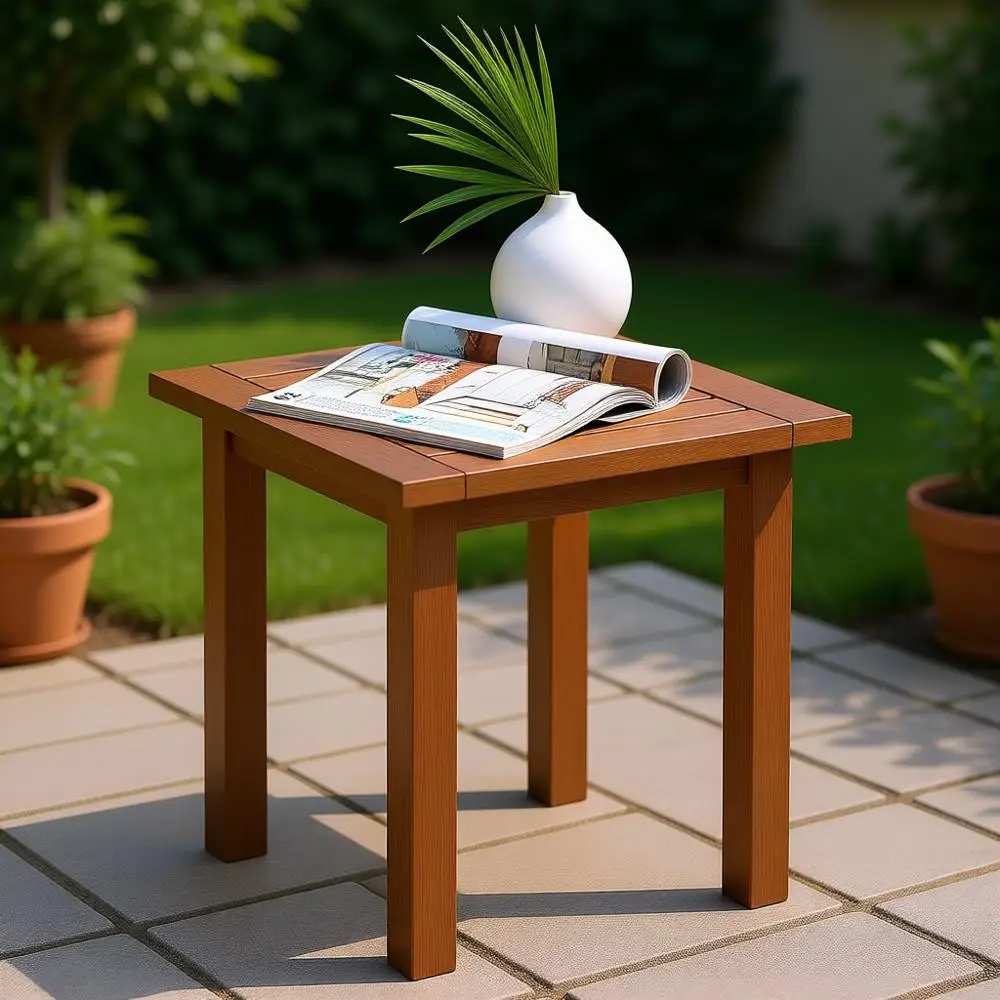 

Приставной столик для патио из натурального дерева, уличная мебель в стиле Тиоман