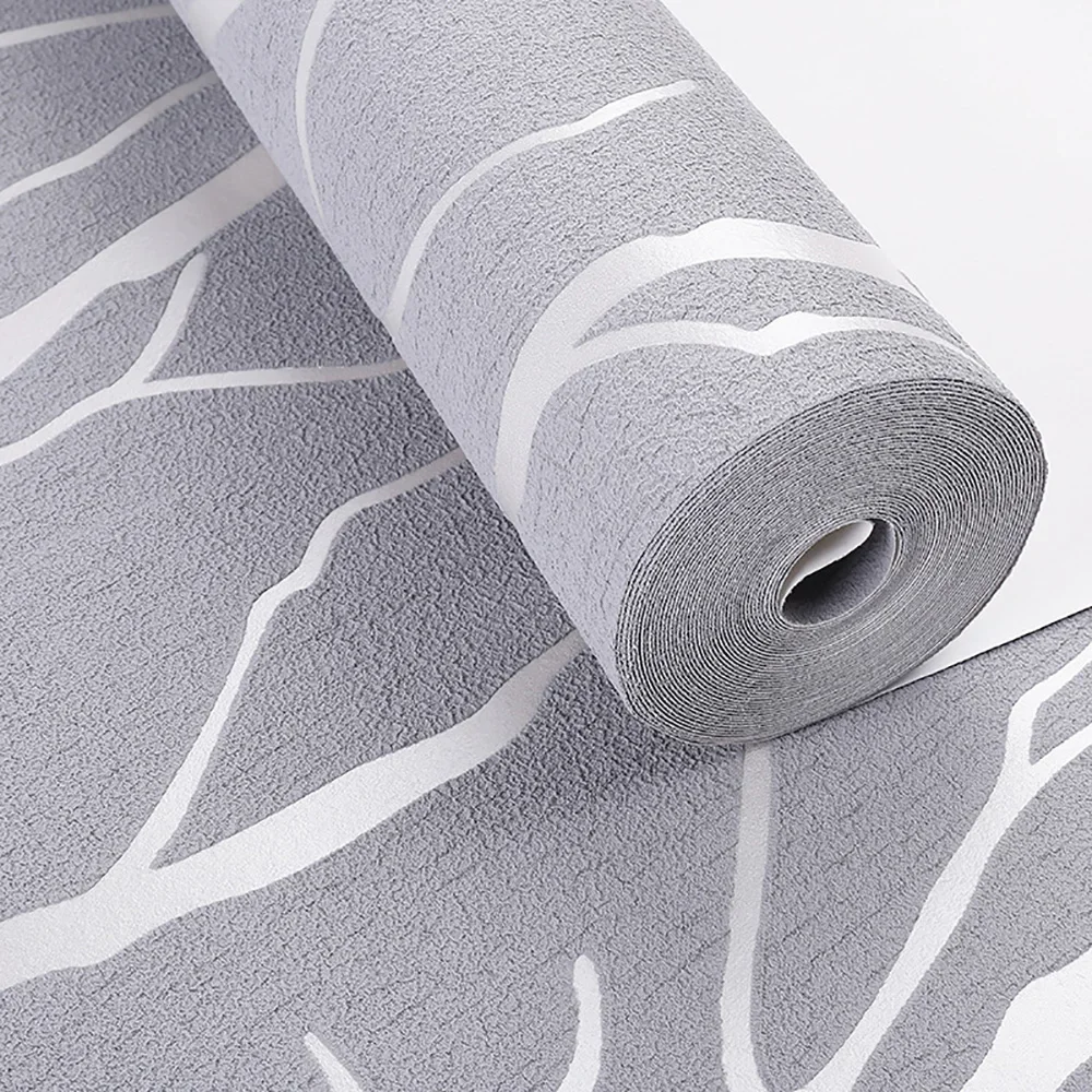 10 Meters Modern Minimalist Lines Deer Skin Velvet 3D Wallpaper Thickened Non Woven Fabric Living Room High Quality Wallpapers