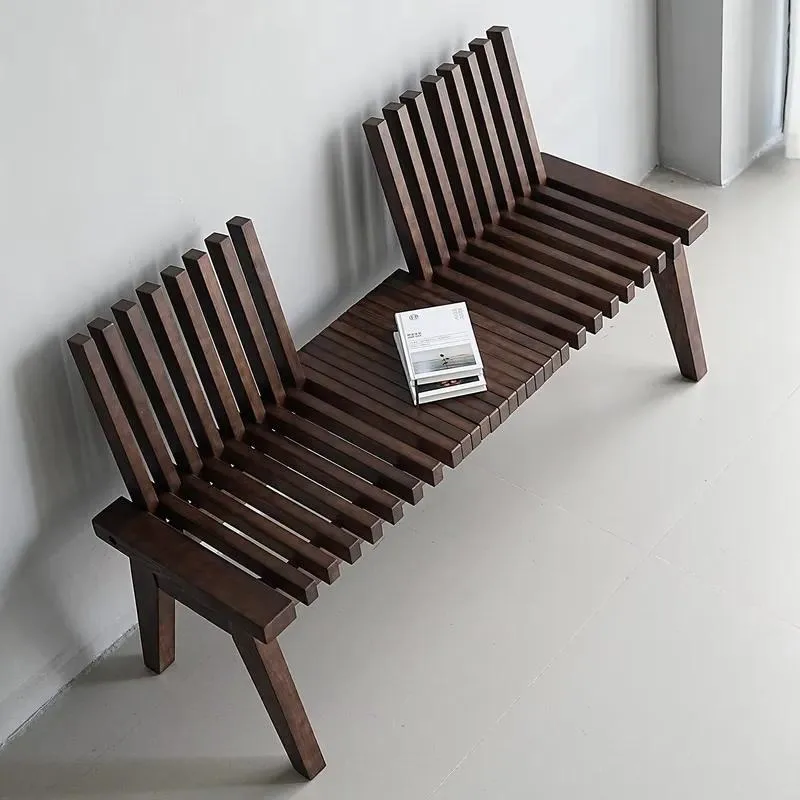Nordic Solid Wood Folding Stool Creative Antique Silent Shoe Change Bench Casual Dining Chair for Living Room Home Furniture