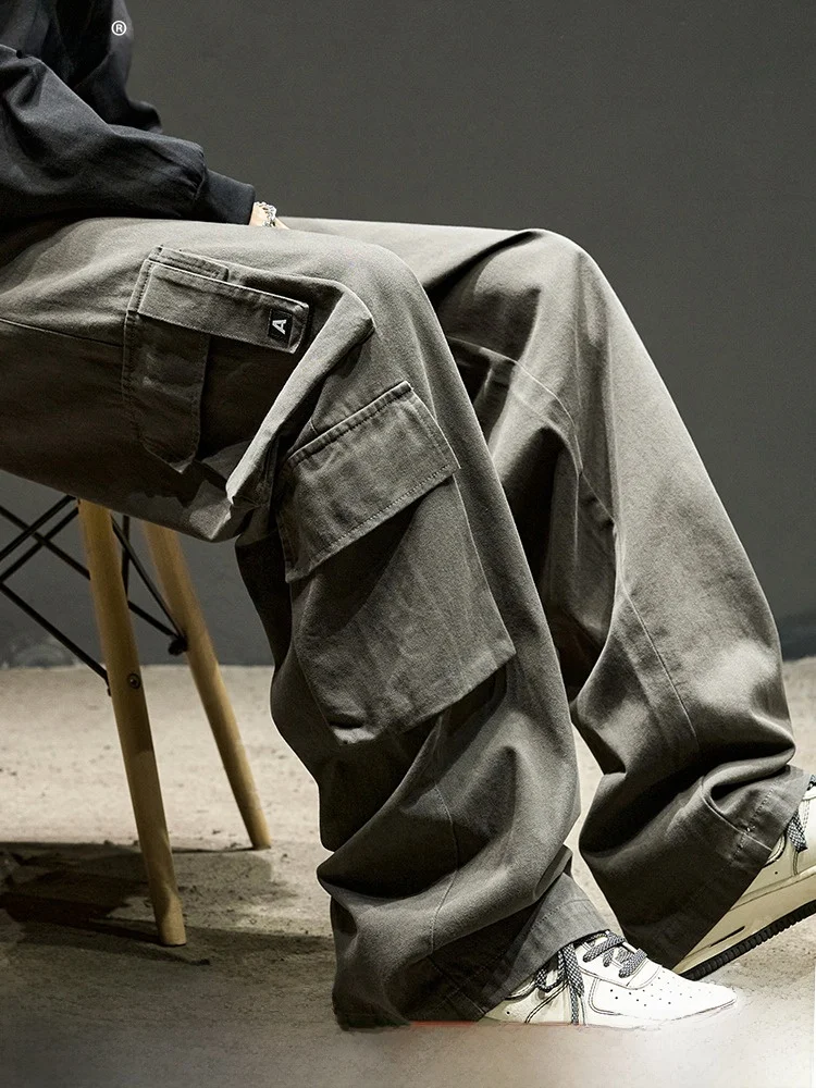 

Men's Workwear Pants Autumn Winter New Sle Multi-ket Straight Cotton American Sle Trousers Faionable Paratrooper Pants