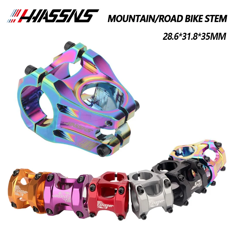 HASSNS Stem Mountain Road Bike Table Short Power Mtb Bicycle Bridge 35mm Stem Adjustable Riser 31.8 Handlebar Power Cycling