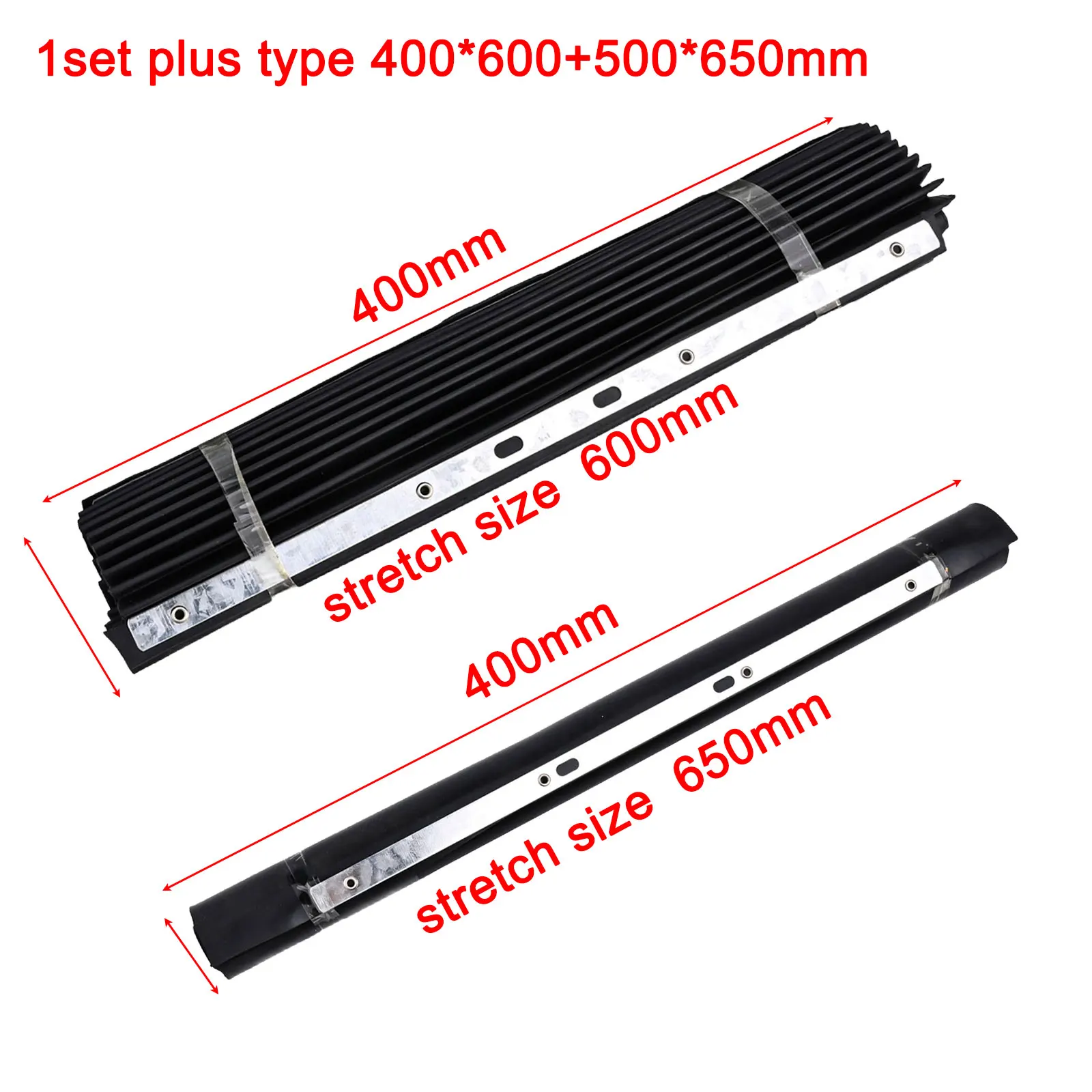 Milling Machine Rubber Accordion Pleats Shield Cover Flexible Protective Flat Accordion Bellows Dust Cover 400x600mm 500x650mm