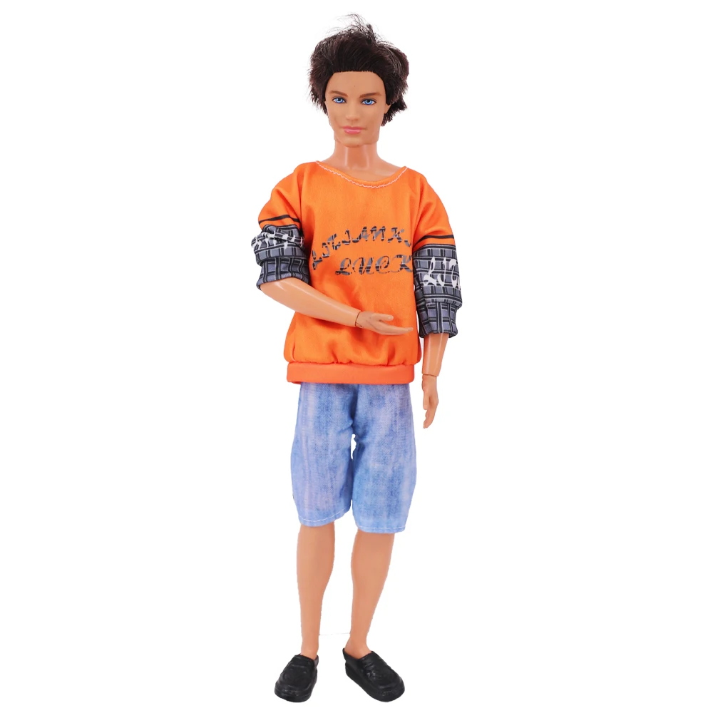 1 Set Ken Doll Handmade Clothes New Fashion T-Shirt/Jacket + Pants for 11.8 Inch Doll Daily Wear DIY Gift，Doll Clothing