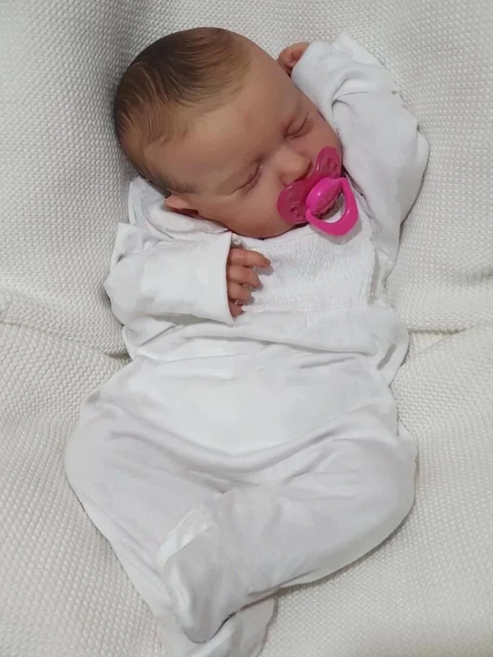 50CM Bebe Doll Sleeping Loulou Newborn Size Baby Doll Reborn Baby Dolls Hand-painted 3D skin multiple Layers Visible Veins