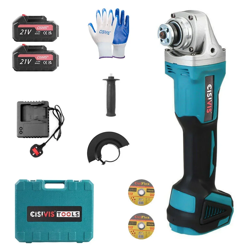 Cisivis 18V Wireless Angle Grinder 125 Mm Battery Grinder Cordless Angle Grinders