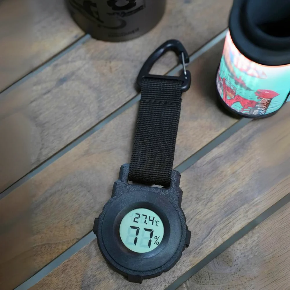 Mini Tactical EDC Temperature Humidity Monitor For Outdoor Camping Hiking Backpack Accessory Measurement