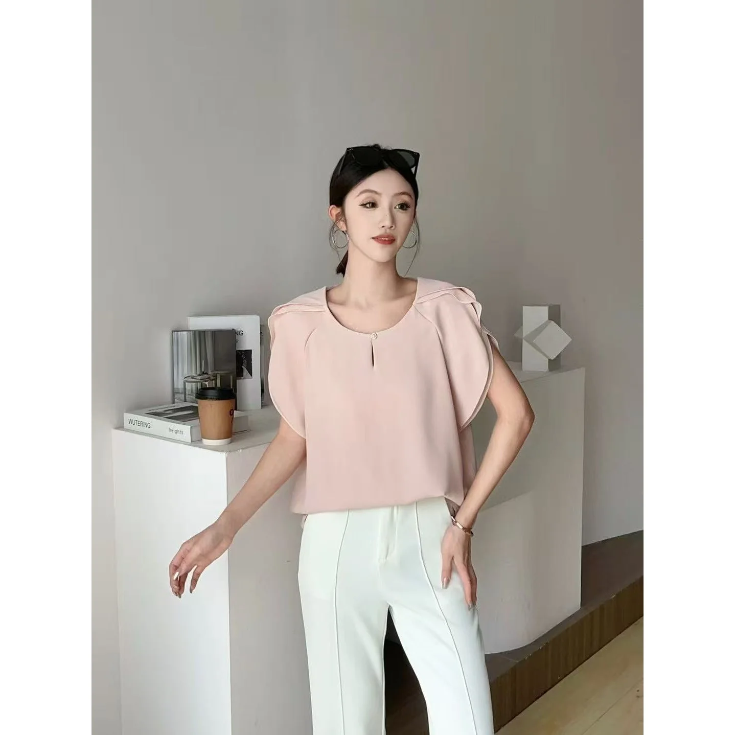 Retro New Chinese Sle irt Summer Trendy Slimming Plumpn Clothing Design Sense Ele Faionable Top Women's irt