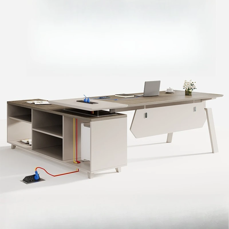 

2025 new model to the store boss simple modern president office furniture Guangdong light luxury manager large class supervisor