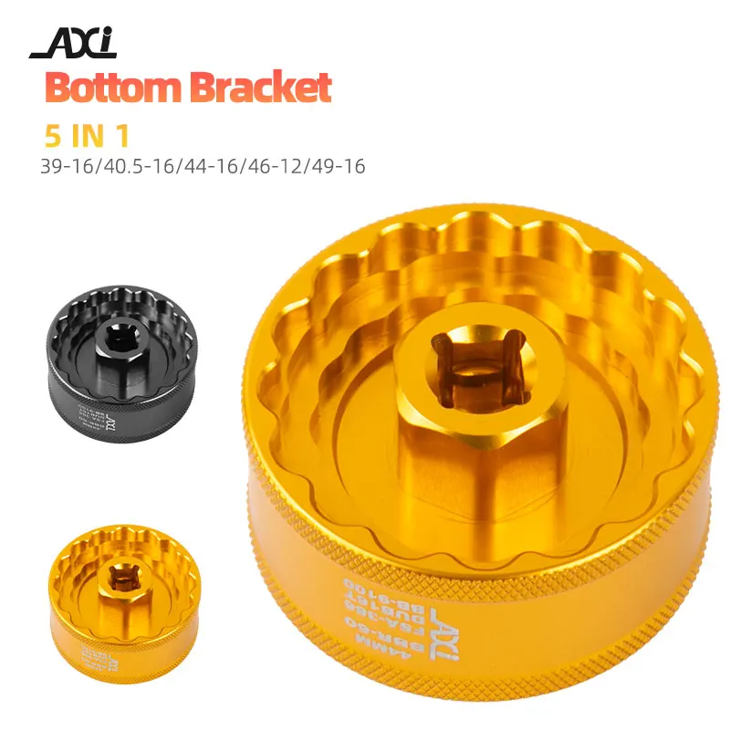 AXI 5 in 1 Bottom Bracket Remover Tool 39/40.5/44/46/49mm Bike Installation Repair Wrench DUB BBR60 BB-9100 FSA-386 Removal Tool