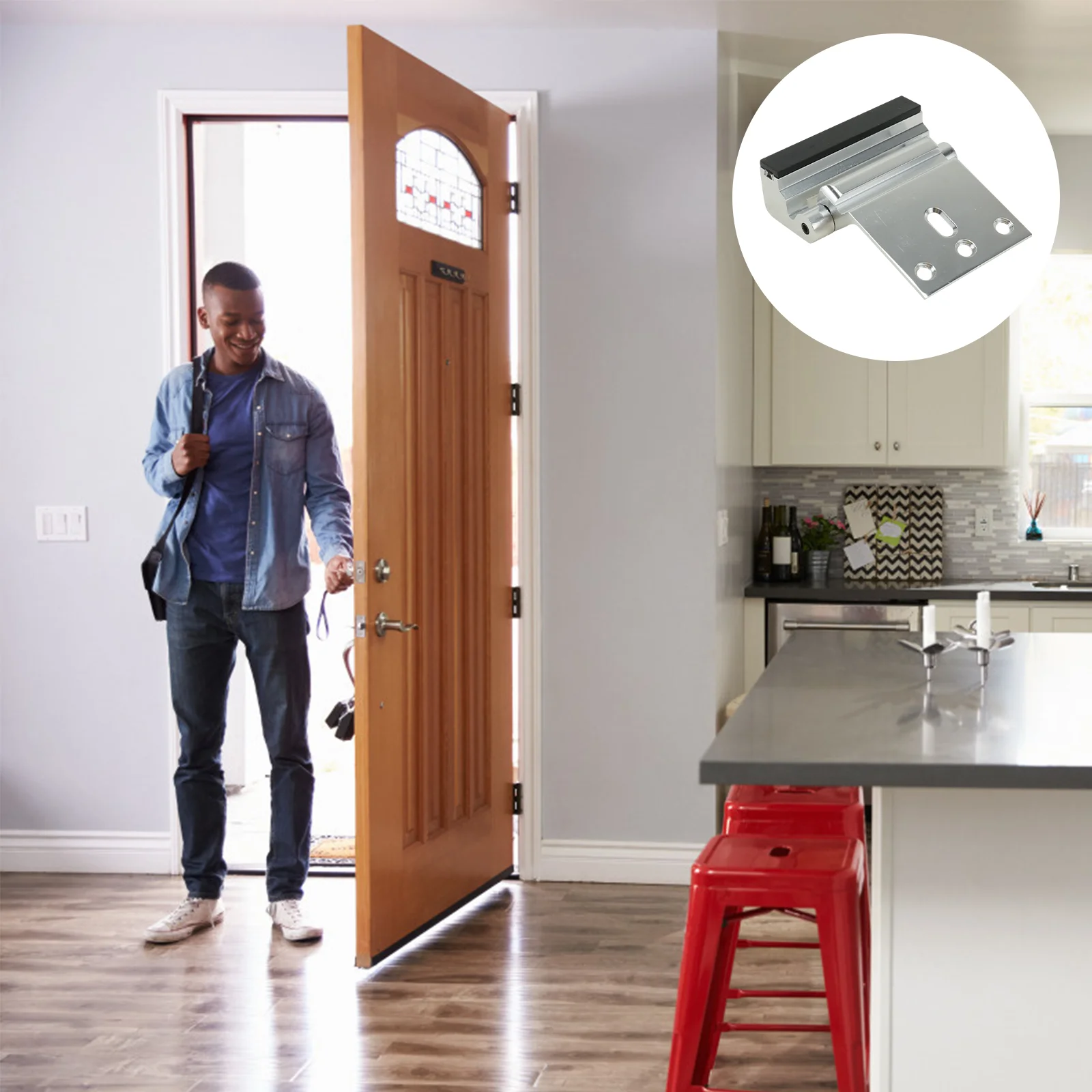 Home Security Door Reinforcement Lock - 1 Stück Türschlossverstärker aus Aluminiumlegierung, verstärkt,