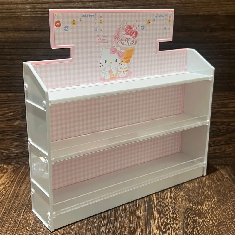 Hello Kitty Miniature Dollhouse Mini Supermarket Shelf Pretend Play Toy Display Rack Dollhouse Decoration Kids Pretend Play - view 3