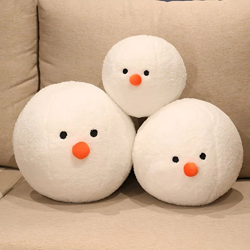 20 センチメートル漫画 wWhite 雪玉ぬいぐるみソフトスロー枕かわいい小さなボールなだめる人形子供のためのフェスティバルギフト