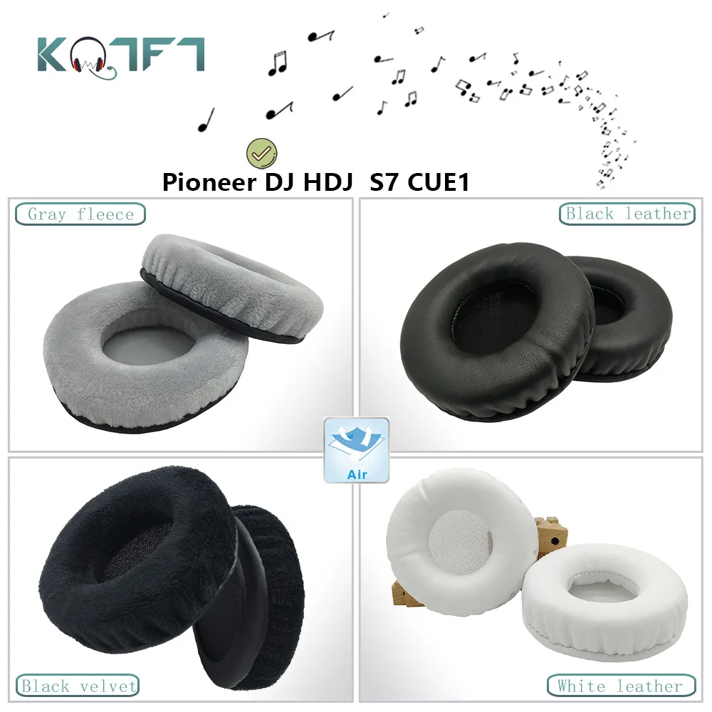 KQTFT flannel 1 Pair of Replacement Ear Pads for Pioneer DJ HDJ  S7 CUE1 Headset EarPads Earmuff Cover Cushion Cups