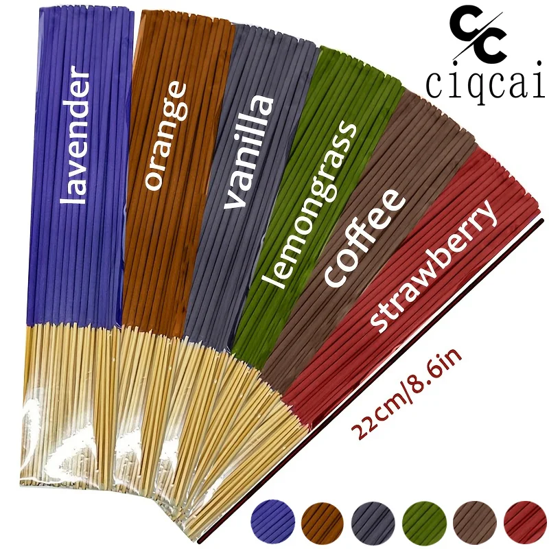 6 Types of High-Quality Aromatherapy Sticks – Featuring Vanilla, Coffee, Lemongrass, Strawberry, Orange, and Lavender Scents, You Can Freely Mix and Match Them, Suitable for Purification, Yoga Meditation, and Home Environments, with Long-Lasting Fragrance, a Great Gift Choice