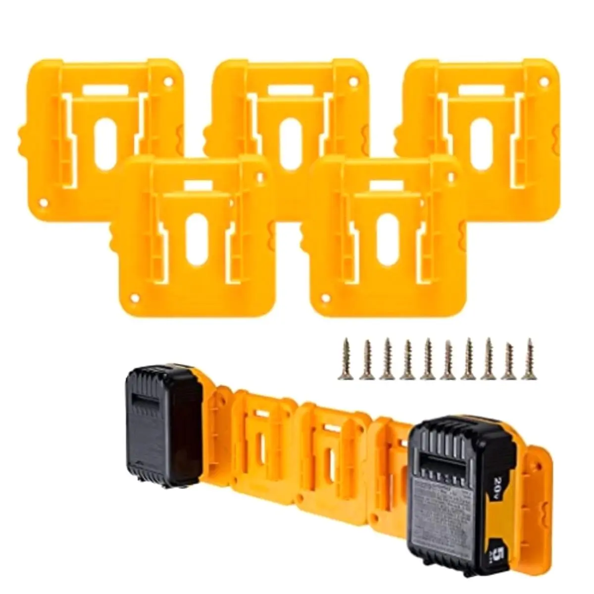 T19C For DEWALT 20V 60V Battery Holder Set Battery Dock Organiser Engineered for Enhanced Longevity Organizational Efficiency
