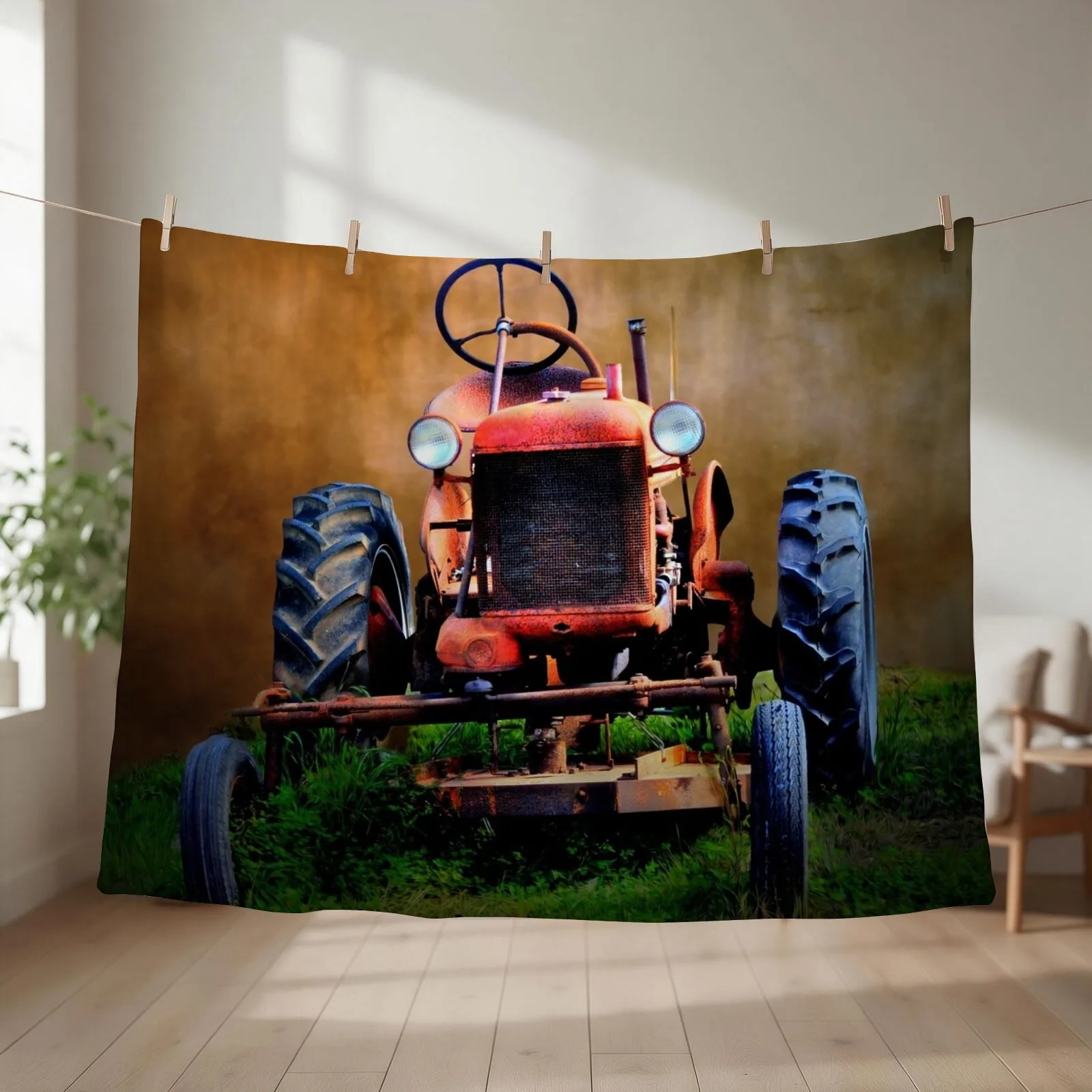 Rusty Old Tractor Throw Blanket Blankets For Baby Picnic Blankets For Bed Single Blankets