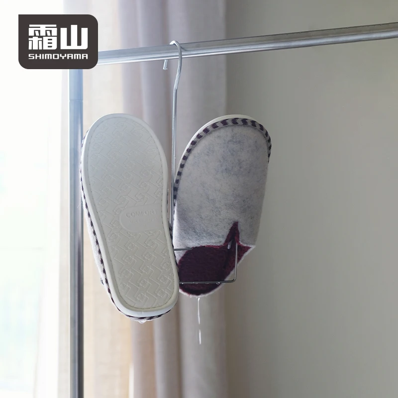 SHIMOYAMA Shoe Hanging Hooks-Space-Saving Drying Shoe Rack Stainless Steel Holders for Fixing Shoe Racks