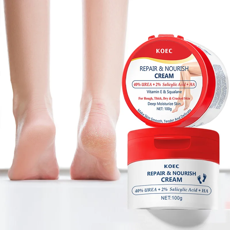 Cracked Foot Cream 40% Urea Ultra-hydrating Aloe Vera For Softening Dry Cracked Feet Gentle Exfoliation Daily Foot Care Cream