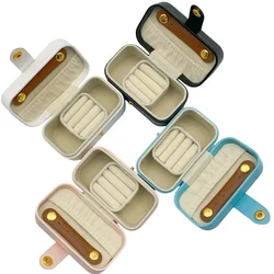 portable PU leather jewelry ring, necklace, earring jewelry storage box suitable for women's daily travel jewelry carrying