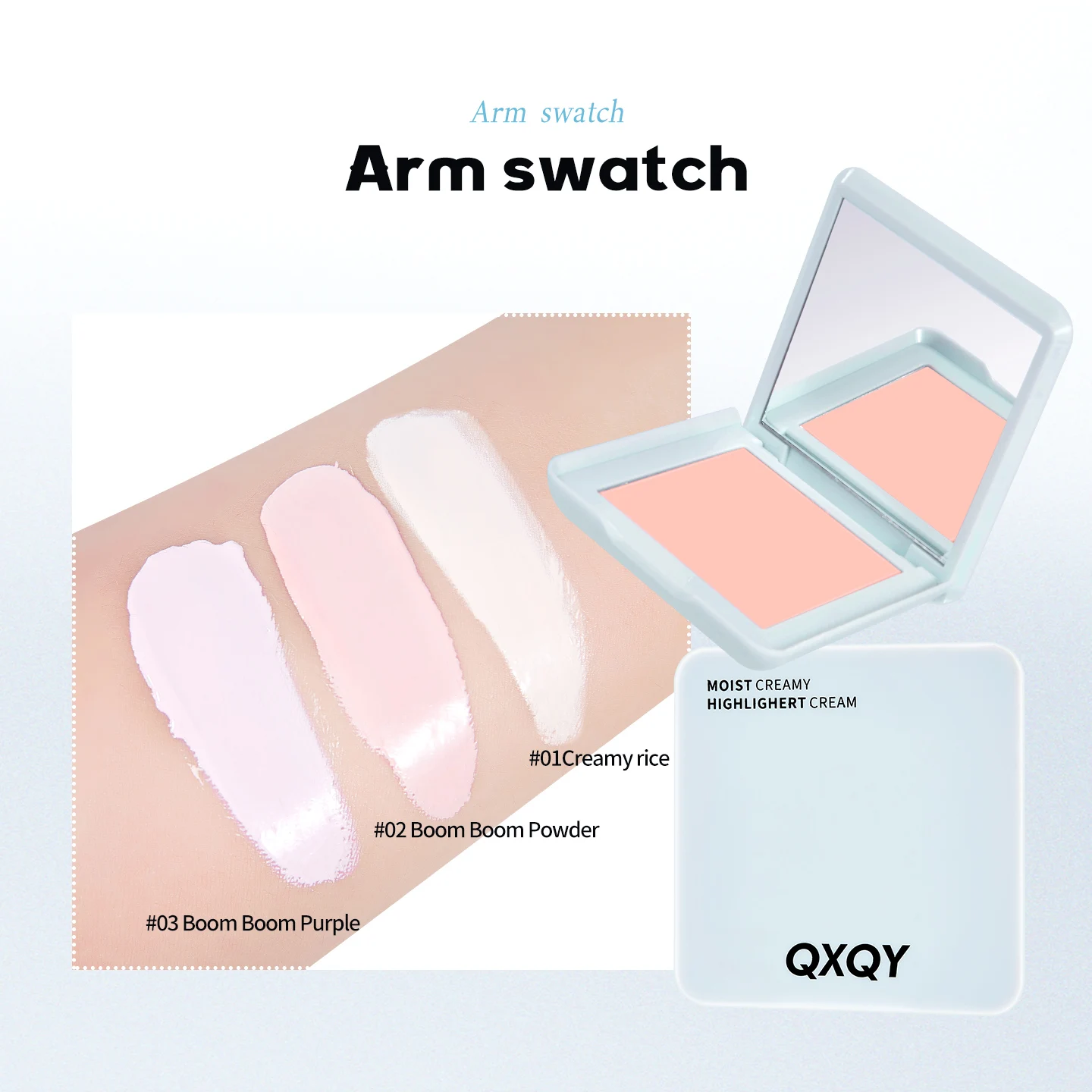 Crema evidenziatore cremosa umida Effetto schiarente naturale sul viso Trucco duraturo