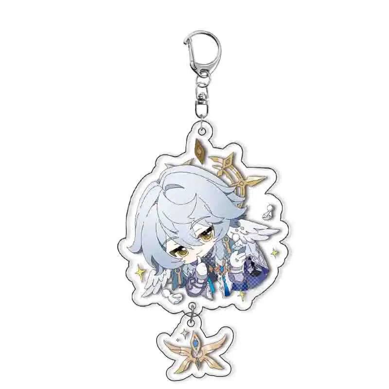 Game Honkai Star Rail Sunday Acheron Black Swan Sparkle Robin Misha Cosplay Keychain Acrylic Key Chain Pendant Keyring gifts