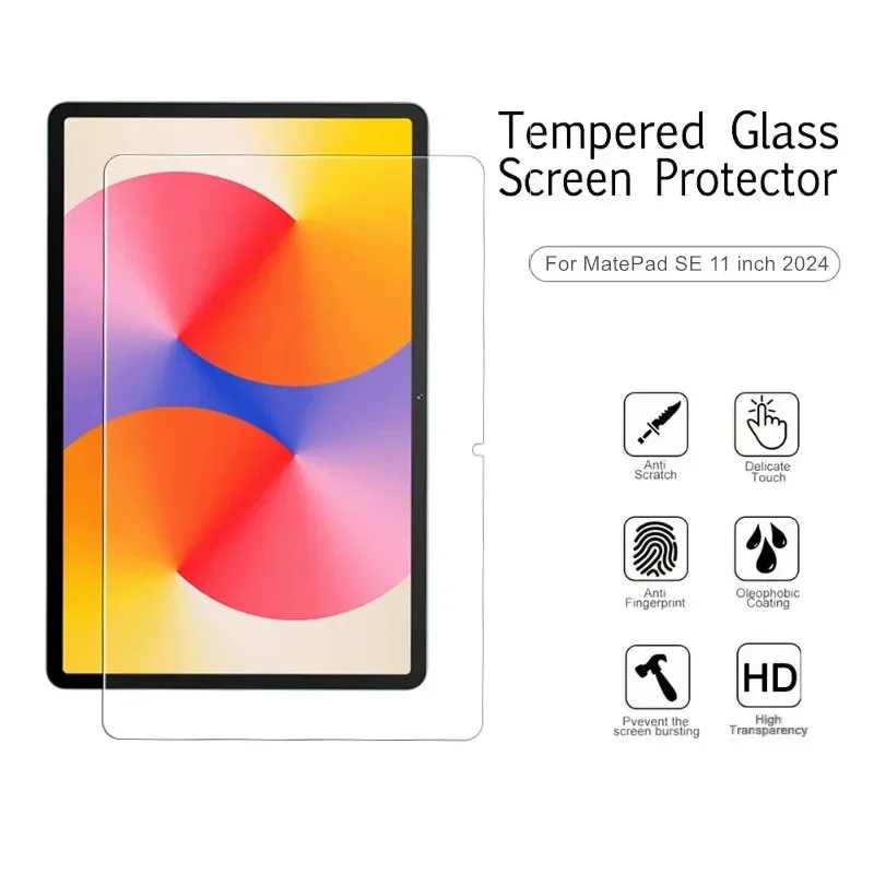 2PCS For Huawei MatePad SE 11 inch 2024 Scratch Proof Tempered Glass Film for for Mate Pad SE 11 AGS6-W00 Screen Protector Film