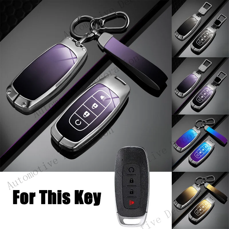 Z+ Zinc Alloy TPU Car Smart Key Fob Case Cover For Nissan X-trail Qashqai J12 T33