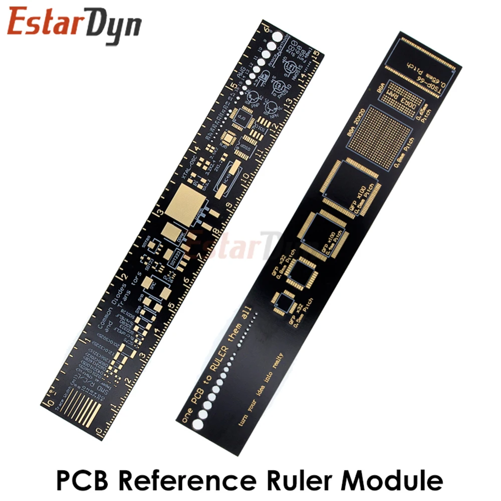 Estardyn PCB Ruler 15cm Reference Measuring Tool for Electronic Engineers Geeks Makers Fans DIY Electronics Circuit Board Ruler