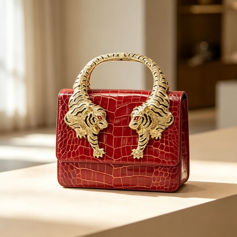 Classic Women's Shoulder Bag with Leather Straps Luxury Brand Collection Famous Designer Influence Practical Use