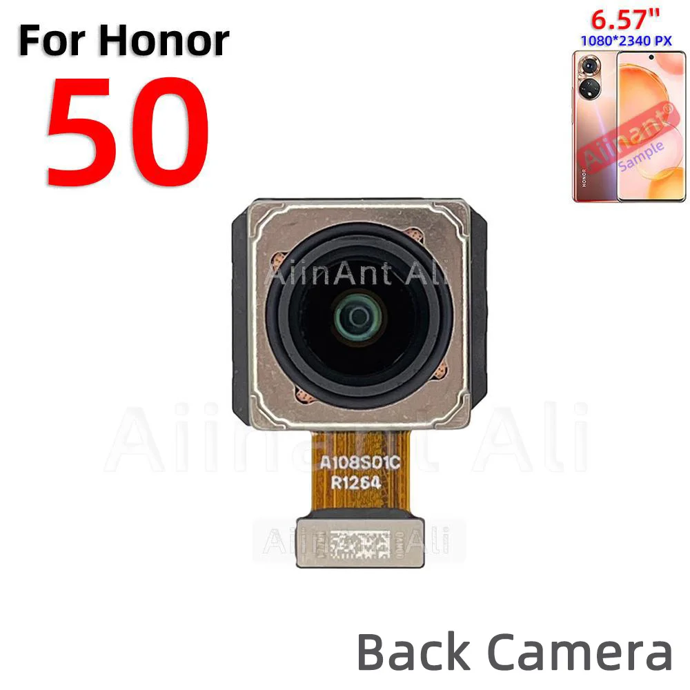 AiinAnt Camera For Huawei Honor 50 60 Lite Pro SE 50SE 60SE Rear Main Back / Top Front Camera Flex Cable Phone Repair Parts