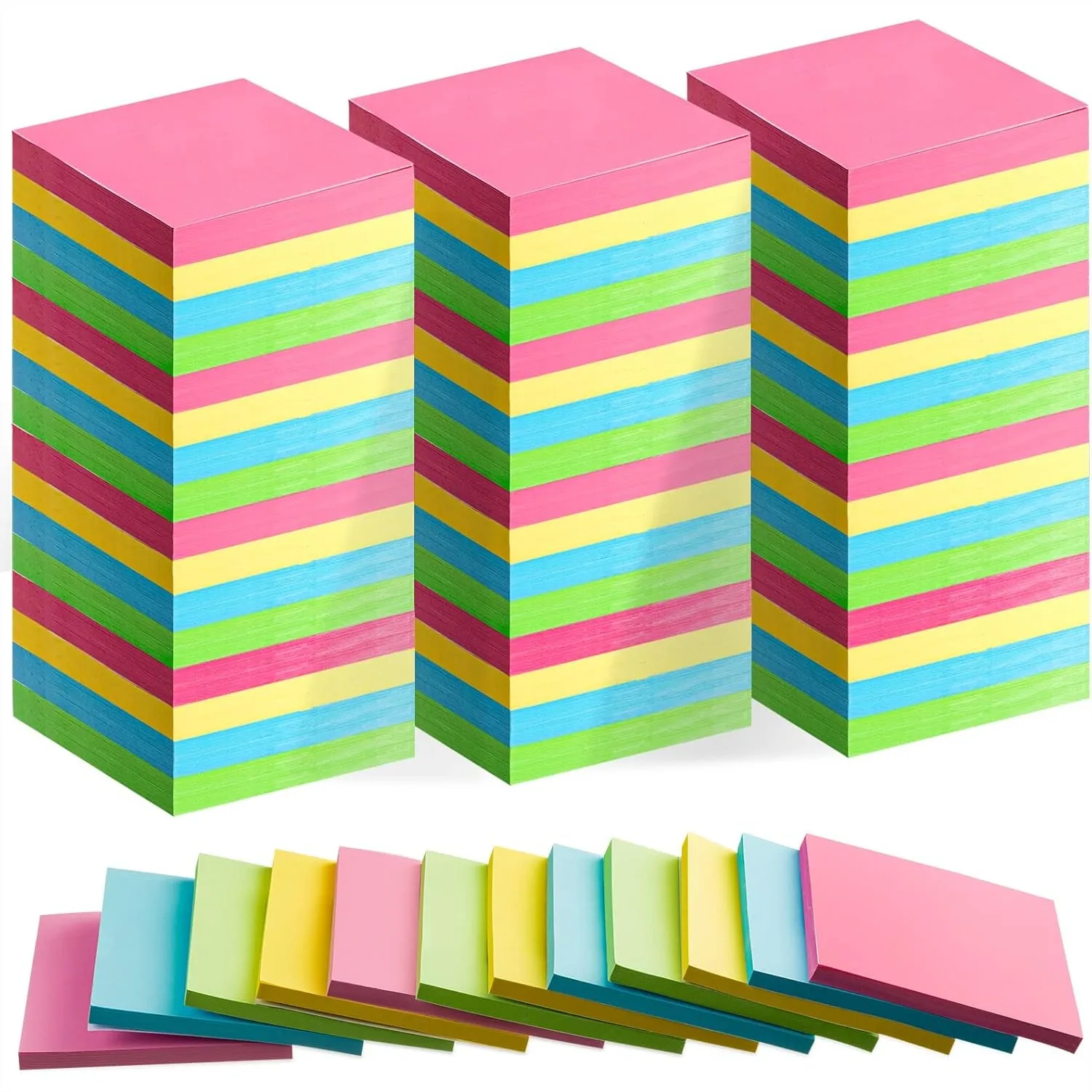 Sticky Notes Bulk 120 Pack, 3x3 Inch Multicolor Self-Stick Pads for Office School Supplies, Essential Classroom Tool