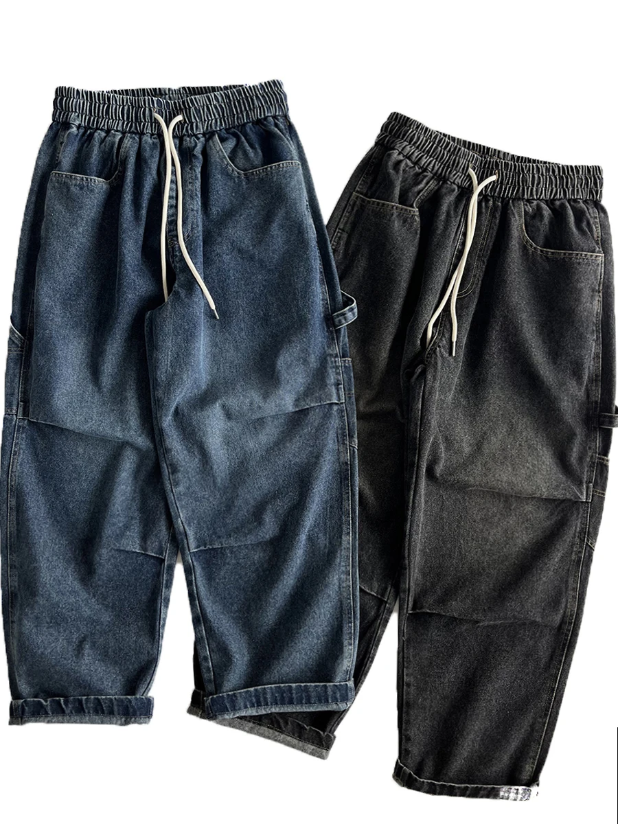 

Retro Waed Straight Leg Men's Jeans Casual Comfortable Cotton Polyester Blend Spring Autumn Wearable Trendy Workwear Trousers