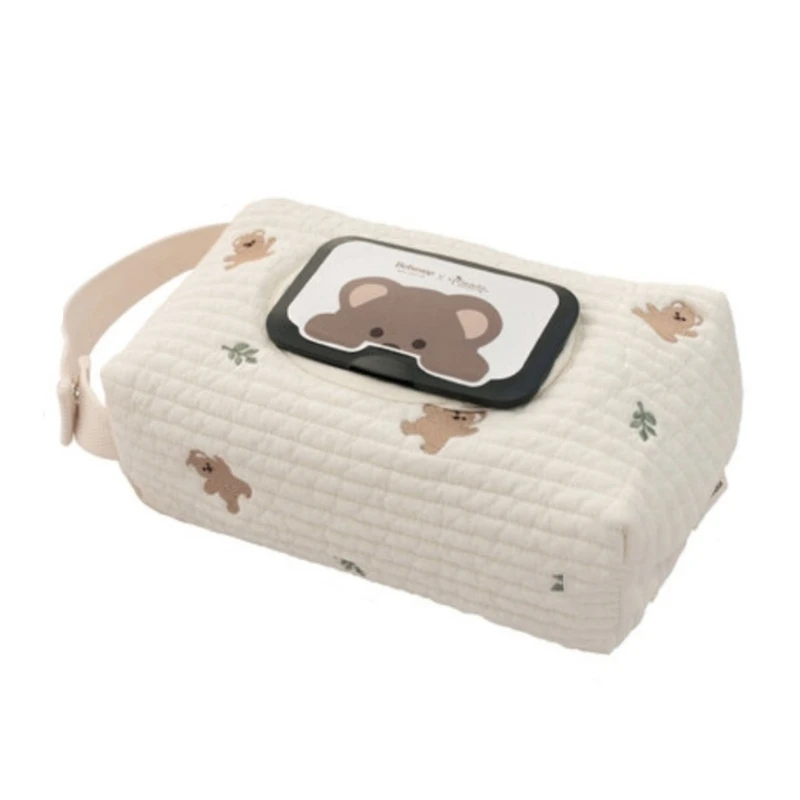 Étui à mouchoirs pour poussettes bébé, pochette rangement pour lingettes humides, rangement du papier