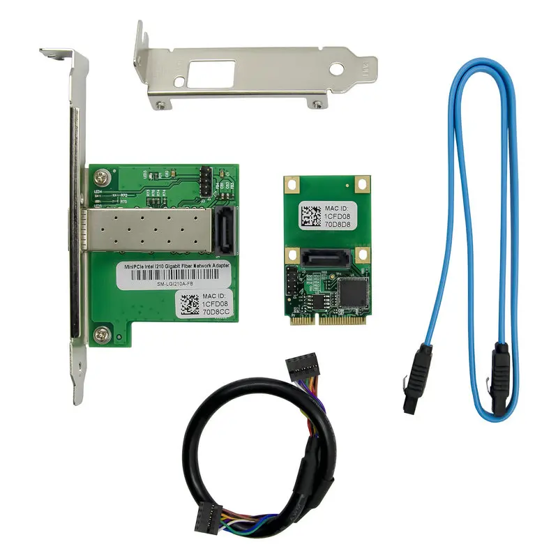 Imagem -02 - Mini Pcie Intel I210 Sfp 1-porta Adaptador de Rede 1g 1000m Lan Cartão