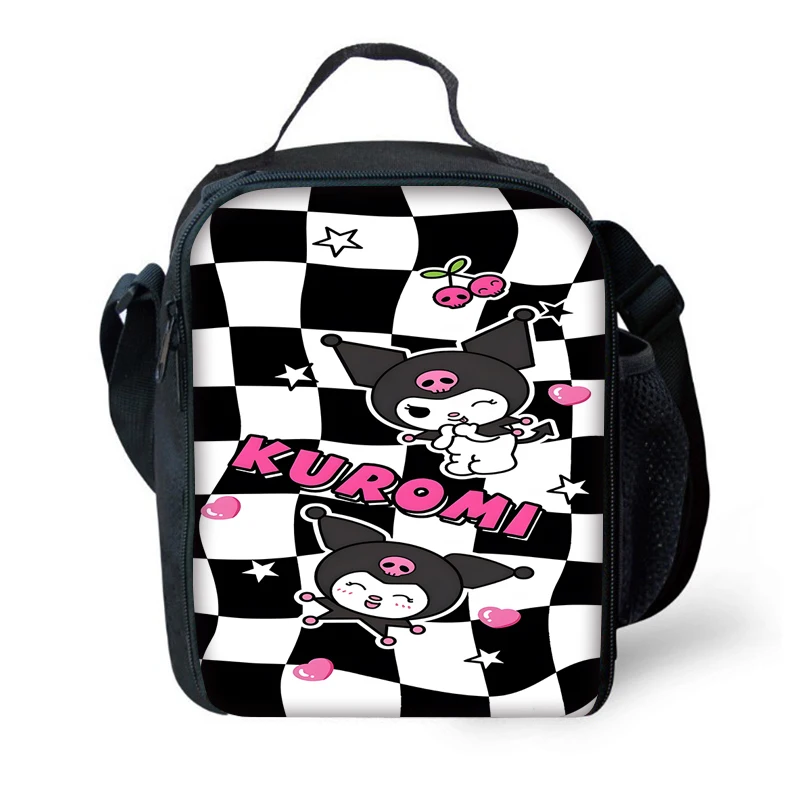 Kuromi Anime Sac isotherme grande capacité pour enfants, garçon et fille, étudiant, pique-nique en plein air, réutilisable, glacière thermique, boîte à lunch