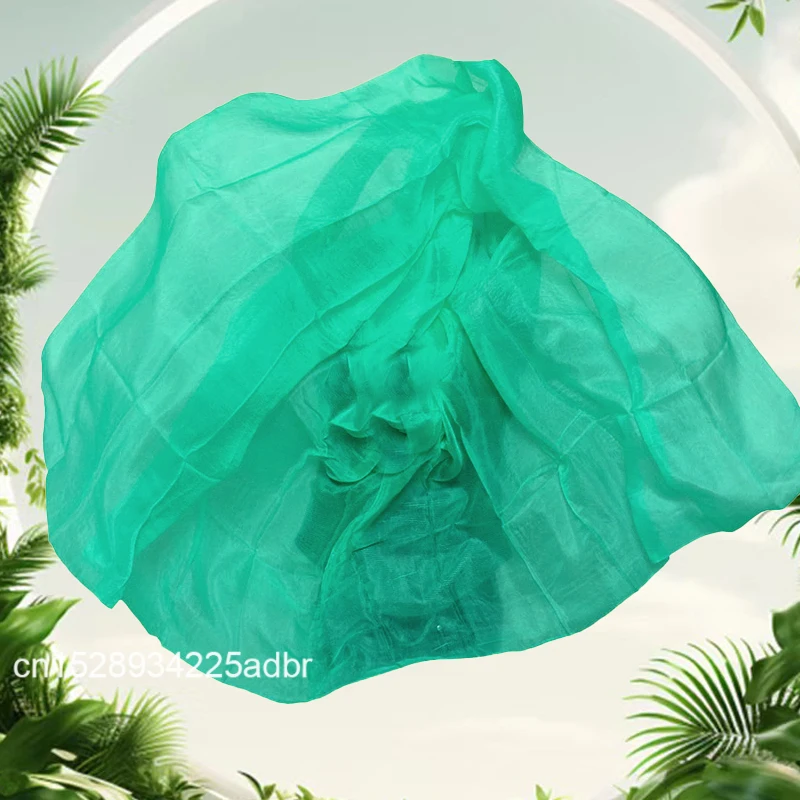 100% ผ้าไหม Veils Belly เต้นรํา Mint สีเขียว Veil ผู้หญิง 100% ผ้าไหมขายส่งราคาขนาดและสีสามารถปรับแต่งผ้าพันคอผ้าไหม Veils