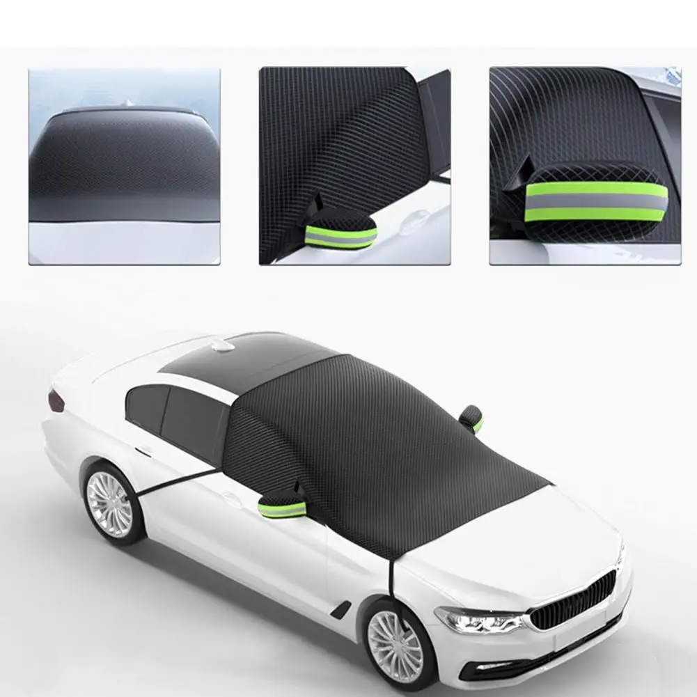 Automobile Snow Waterproof Car Snow Cover Universal Car Windshield Snow Cover with Magnets Premium Oxford Cloth Frost for Winter