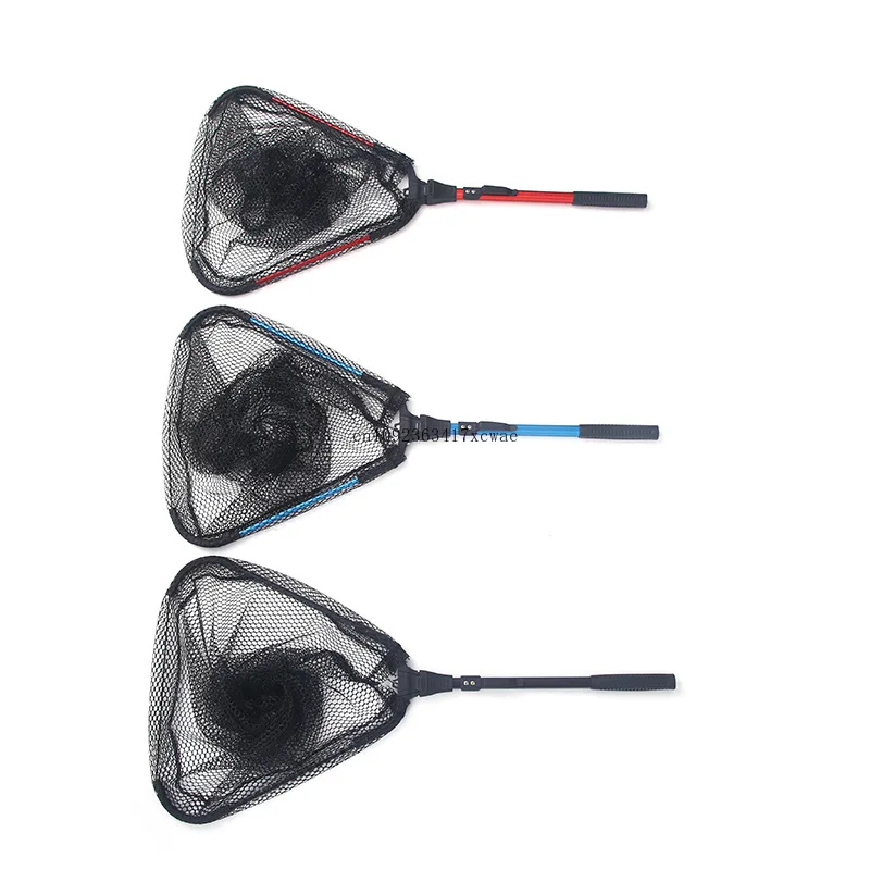 Luya Triangle Foldable Telescopic Handwritten Net Aluminum Alloy Fishing Net Fishing Copying Net Fishing Accessories